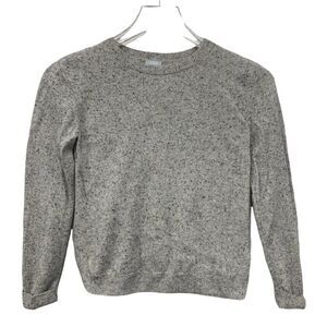 COS Kids Size 6 - 8 y Wool Sweater Gray Back Bow Marled Round Neck